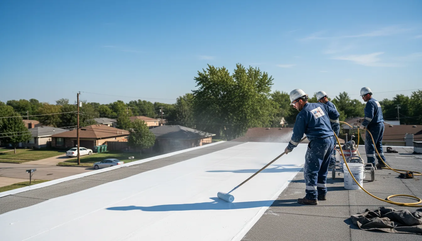Commercial roof coating in Powell, MO near me